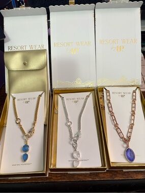 Bomb Party: Resort Wear 3 necklace lot (The Marina Necklace + 2 others )